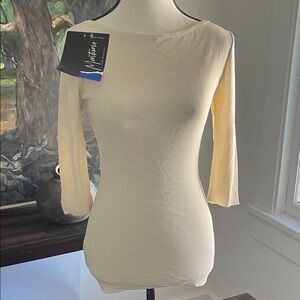 Claude Montana Cream Women's knit Top